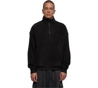 Urban Classics Herren Pullover Basic Polar Fleece Troyer Schwarz XL