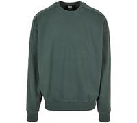 Urban Classics Herren Sweatshirt Heavy Terry Garment Dye Crew Bottlegreen XXL