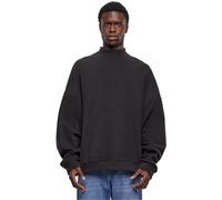 Urban Classics Herren Sweatshirt Oversized Polar Fleece Crew Rundhals Schwarz XXL