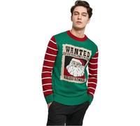 Urban Classics Herren Sweatshirt Wanted Christmas Sweater x-masgreen/White XL
