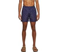 Urban Classics Pattern Swim Shorts in Gr. 4XL in Blau