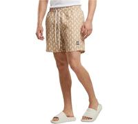 Urban Classics Herren Swim Shorts - Schnelltrocknende Badehose mit Innenslip und Taschen für Strand Pool Urlaub und sportliche Aktivitäten,Beigeseahorse,L