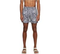 Urban Classics Sings AOP Swim Shorts Herren-Badeshort - schwarz S