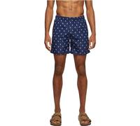 Urban Classics Herren Badeshorts Pattern – schnelltrocknend, Innenslip, Taschen – Anchor/Navy S