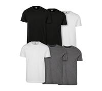 Urban Classics Basic Kurzarm-t-shirt 6 Einheiten 2XL Black / White / Charcoal