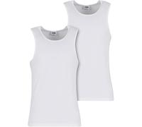 Tanktop URBAN CLASSICS "Urban Classics Ribbed Undershirt 2-Pack", Herren, Gr. 3XL, weiß, weiß, 95% Baumwolle, 5% Elasthan, unifarben, normal, Tops Tanktop (31667516-XXXL) weiß, weiß