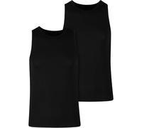Urban Classics - Bamboo Basic Pack Of 2 Black+Black - Tank - Schwarz - S - 95 % Viskose, 5 % Elastan,Jersey Schwarz S