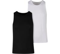 Tanktop URBAN CLASSICS "Urban Classics Bamboo Basic Tank Top 2-Pack", Herren, Gr. M, schwarz-weiß (schwarz, weiß), 95% Viskose, 5% Elasthan, unifarben, normal, Tops Tanktop (11652763-M) schwarz, weiß