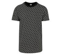 Urban Classics Herren T-Shirt Allover Logo Tee, Schwarz (Black 00007), X-Large (Herstellergröße: XL)