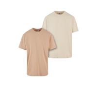 Urban Classics Herren T-Shirt Heavy Oversized Tee 2-Pack, 2er Pack Oversized T-Shirt für Männer, Baumwolle, Unionbeige+Sand, XXL
