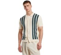 Urban Classics Hemd Knit Retro Shirt TB7550 Whitesand/Bottlegreen-XL