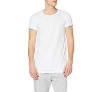 Urban Classics Herren T-Shirt Long Shaped Side Zip Tee, Gr. Large, Weiß (White 220)
