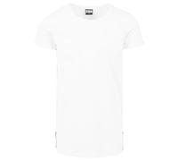 Urban Classics Herren T-Shirt Long Shaped Side Zip Tee, Gr. X-Large, Weiß (White 220)