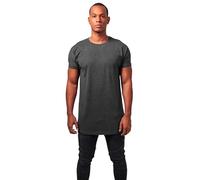 Urban Classics Herren T-Shirt Long Shaped Turnup Tee, lässiges T-Shirt für Männer, in langem Schnitt, erhältlich in vielen Farben, Charcoal, S