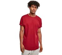Urban Classics Herren T-Shirt Long Shaped Turnup Tee, lässiges T-Shirt für Männer, in langem Schnitt, erhältlich in vielen Farben, Brickred, XXL