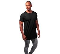 Urban Classics Herren T-Shirt Long Shaped Turnup Tee, lässiges T-Shirt für Männer, in langem Schnitt, erhältlich in vielen Farben, Black, S