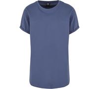 Urban Classics Herren T-Shirt Long Shaped Turnup Tee, lässiges T-Shirt für Männer, in langem Schnitt, vintageblue, S