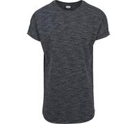 Urban Classics Herren T-Shirt Long Space Dye Turn Up Tee Mehrfarbig (Blk/Wht 50), Small
