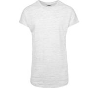 Urban Classics Herren T-Shirt Long Space Dye Turn Up Tee Mehrfarbig (Wht/Blk 224), Small