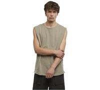 Urban Classics Herren T-Shirt Open Edge – ärmellos, Rundhals, Baumwolle – Paleolive 5XL