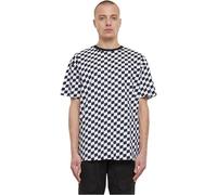 Urban Classics Herren T-Shirt Oversized Check Tee, lässiges Check T-Shirt für Männer, Rundhals, Baumwolle, blackcheck, XXL