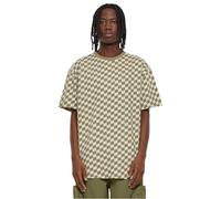 Urban Classics Herren T-Shirt Oversized Check Tee, Rundhals, Baumwolle, Khakicheck, S–5XL