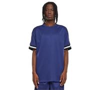 Urban Classics Oversized Stripes Mesh T-Shirts in Gr. M in Blau