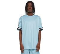 Urban Classics Oversized Stripes Mesh T-Shirts in Gr. XXL in Blau