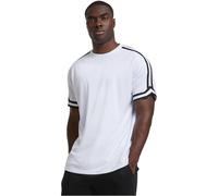 T-Shirt URBAN CLASSICS "Urban Classics Herren Oversized Stripes Mesh Tee" Gr. L, weiß (white) Herren Shirts (53466539-L) white