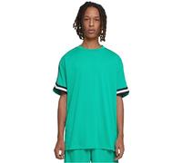 Urban Classics Herren T-Shirt Oversized Stripes Mesh Tee, Kurzarm T-Shirt für Herren, Oversized Fit, Zacken am Ärmelsaum, Größen S-XXL