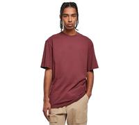 Urban Classics Herren T-Shirt Tall Tee, Oversized T-Shirt für Männer, Baumwolle, gerippter Rundhals, cherry, M