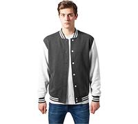 Urban Classics Herren Übergangsjacke Sweatjacke 2-Tone College-Sweatjacket, zweifarbige College Jacke für Männer, erhältlich, Größen XS-5XL
