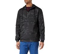 Urban Classics Herren und Jungen Camo Pull Over Windbreaker, Camouflage Übergangs Jacke, Outdoor Überziehjacke mit zwei Eingriffstaschen, Kapuze und Zipper, Dark Camo, XL, XL, Farbe: Mehrfarbig (darkcamo 707)