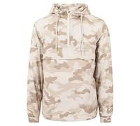 Urban Classics Herren und Jungen Camo Pull Over Windbreaker, Camouflage Übergangs Jacke, Outdoor Überziehjacke mit zwei Eingriffstaschen, Kapuze und Zipper, Sand Camo, XL, XL, Farbe: Mehrfarbig (sandcamo 856)