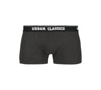 URBAN CLASSICS Boxer Shorts 2-Pack dunkelgrau+schwarz L