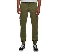 Urban Classics Men's TB1435-Washed Cargo Twill Jogging Pants Cargohose, Olive, 42