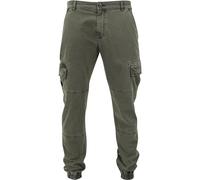 Urban Classics Men's TB1435-Washed Cargo Twill Jogging Pants Cargohose, Olive, 44