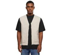 Urban Classics Herren Weste Organic Cotton Vest, Weste für Männer aus Bio-Baumwolle, Regular Fit, cloud, XL