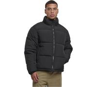 Urban Classics Herren Winterjacke Crinkle Puffer Jacket, lässige Steppjacke mit Knitteroptik, hoher Kragen, Regular Fit, Größen S - 5XL