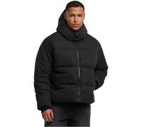 Urban Classics Winterjacke Puffer Jacket With Flap Hood, Herren M, Schwarz, 100% Polyester