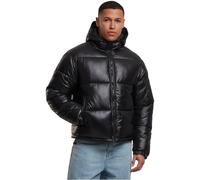 Urban Classics Herren Winterjacke Shiny Puffer Jacket, glänzende Steppjacke mit Reißverschluss, warme Daunenjacke mit Kapuze, Größen S - 5XL