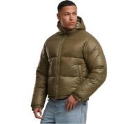 Urban Classics Herren Winterjacke Shiny Puffer Jacket, glänzende Steppjacke mit Reißverschluss, warme Daunenjacke mit Kapuze, Größen S - 5XL