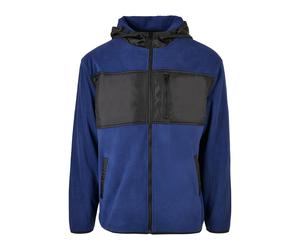 Urban Classics Hooded Micro Fleece Jacket Space Blue Größe: S | Leichte Jacken Outlet | Herren | Blau