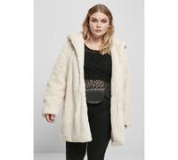 Urban Classics Damen Teddyjacke Plüsch Mantel Fleece-Ladies Hooded Teddy Faux Fur Coat, Offwhite, XS