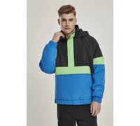 Urban Classics Jacke 3-Tone Neon Mix Pull Over Jacket Black/Cobaltblue-XS