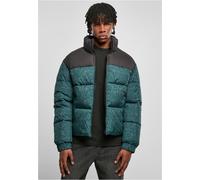 Urban Classics Jacke Aop Retro Puffer Jacket Bottlegreen Damast Aop-XL