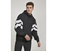 Urban Classics Herren Crinkle Panel Track Jacket Jacke, per pack Schwarz (blk/wht 00050), XXX-Large (Herstellergröße: 3XL)
