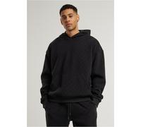 Kapuzensweatshirt URBAN CLASSICS "Urban Classics Jacquard Velvet Oversized Hoody", Herren, Gr. M, schwarz, 100% Polyester, unifarben, Sweatshirts (93888304-M) schwarz