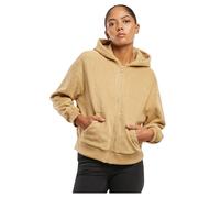 Urban Classics Men's TB7121-Ladies Jacquard Velvet Oversized Zip Hoody Sweatshirt, unionbeige, XL