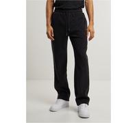 Urban Classics Trainingshose Jacquard Velvet weit geschnitten Schwarz 3XL